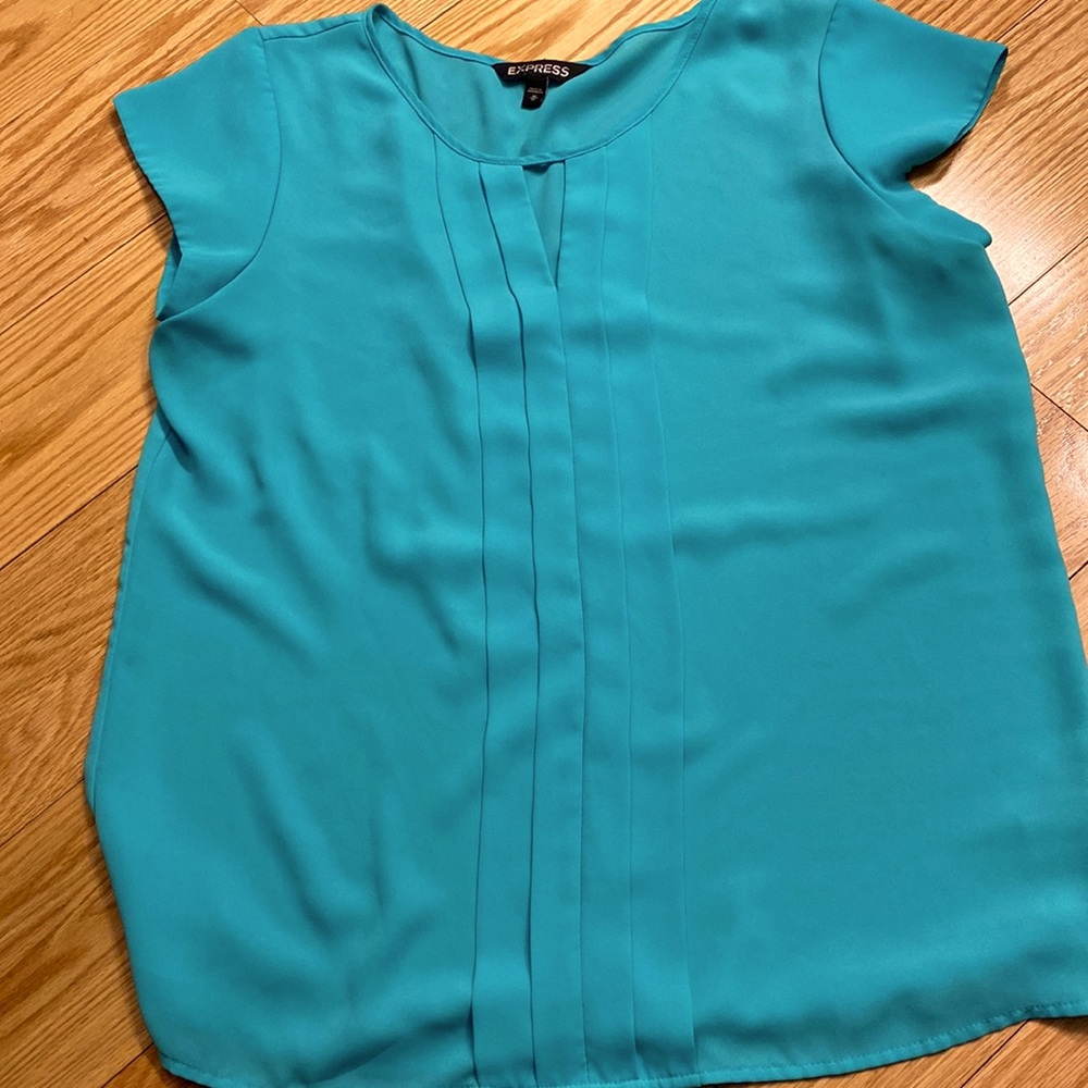 Teal express blouse